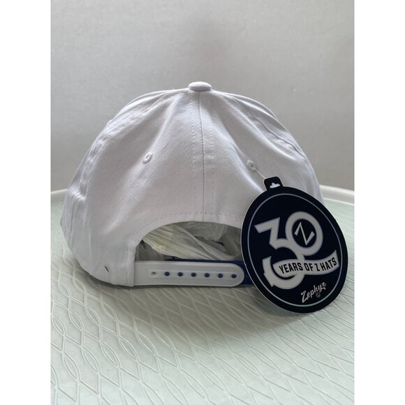 Zephyr Washington Stapie Baseball Cap OS White Dark Purple Snapback College NEW - Picture 3 of 5